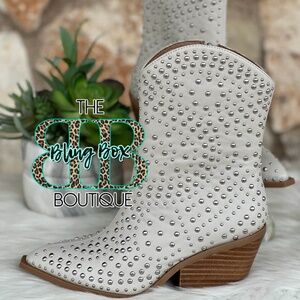 Corkys Ivory Lowlights Studded Boots